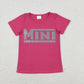 Baby Girl Short Sleeves Mini Pink Tops Shirt