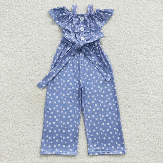 SR0421 Baby Girl Dots Jumpsuit