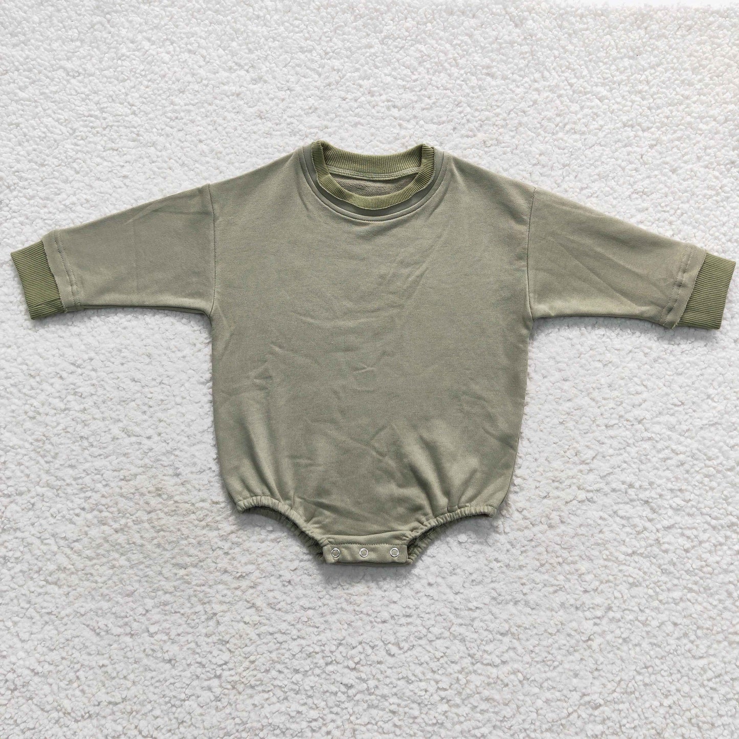 LR0709 Baby Kids Navy Green Cotton Romper