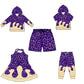 ( Moq 5 each style ) Baby Boy Girl W Team Purple Sibling Dress Shirt Shorts Pants 6.10