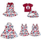 ( Moq 5 each style ) Baby Girl Team A Bows Sibling Dress Set 5.17