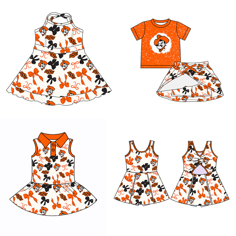 ( Moq 5 each style ) Baby Girl Team Bows Sibling Dress Set 5.23