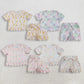 Sibling Baby Girls Kids Short Sleeves Flower Scallop Shirts Shorts Summer Sets Clothes RTS