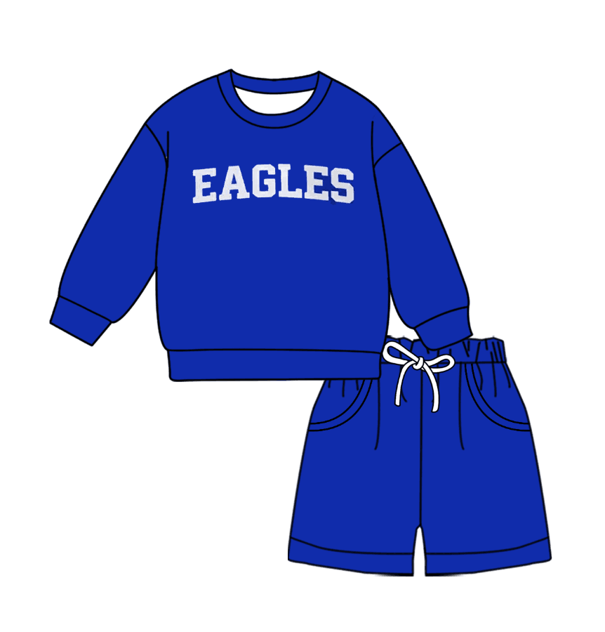 ( MOQ 5 ) Custom Design Baby Girls Long Sleeves Tops Shorts Sets (No.1-6)