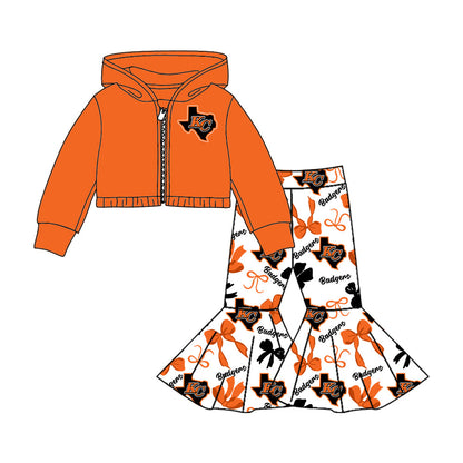 ( Moq 5 each style ) Baby Boy Girl  Team Cheer Sibling Shirt Bows  Dress Set 8.2