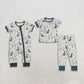 Sibling Baby Boys Kids Short Sleeves Ducks Zipper Romper Set Pajamas Clothes RTS