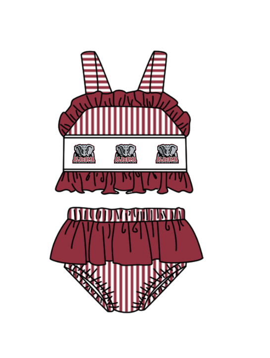 ( Moq 5 Each Style ) Baby Boys Girls Elephant Sibling Team Sets Swimsuits Football Clothes