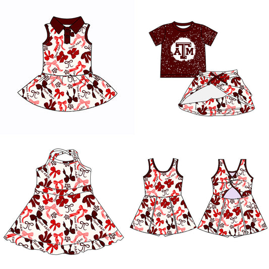( Moq 5 each style ) Baby Girl Team A M Bows Sibling Dress Set 5.15