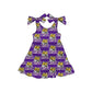 ( Moq 5 each style ) Baby Girl Toddler Tiger Team Sibling Purple Romper Dress Set 7.15