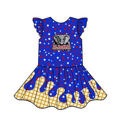( Moq 5 each style ) Baby Boy Girl Team A Blue Sibling Dress Shorts Skirt 5.8