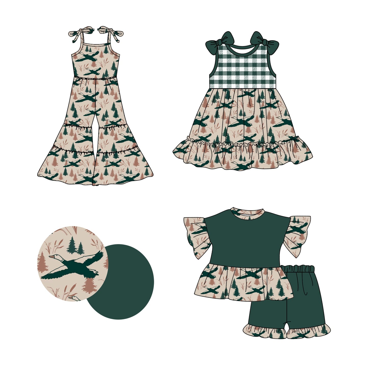 Baby Girl Planes Sibling Jumpsuit Dress Set ( Moq 5 Each Style ) 3.6