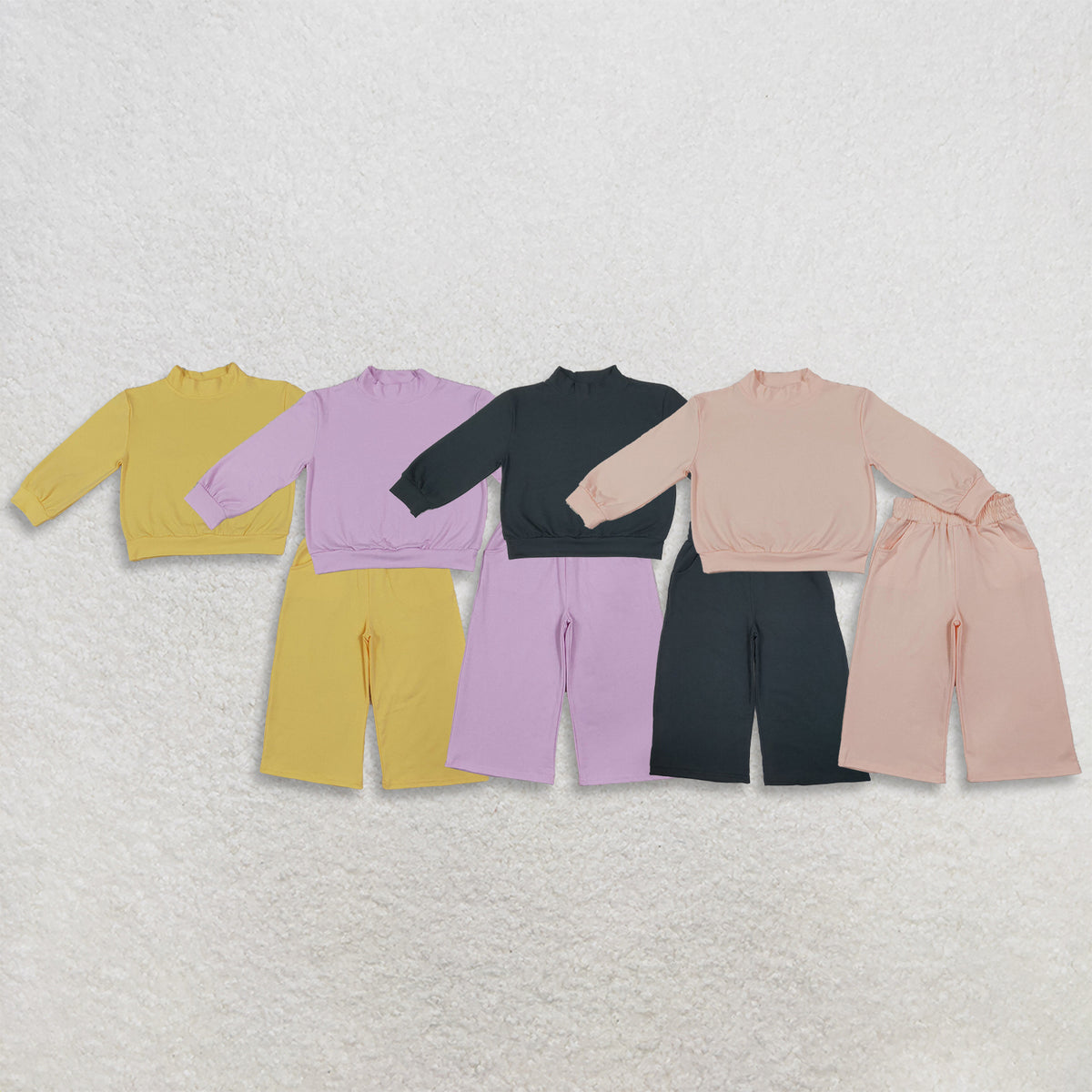 Sibling Baby Girl Kids Long Sleeves Shirts Pockets Pants Sets Cotton Clothes RTS