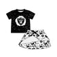 ( Moq 5 each style ) Baby Girl Toddler Team Black Bows Sibling Skort Dress Set 6.4