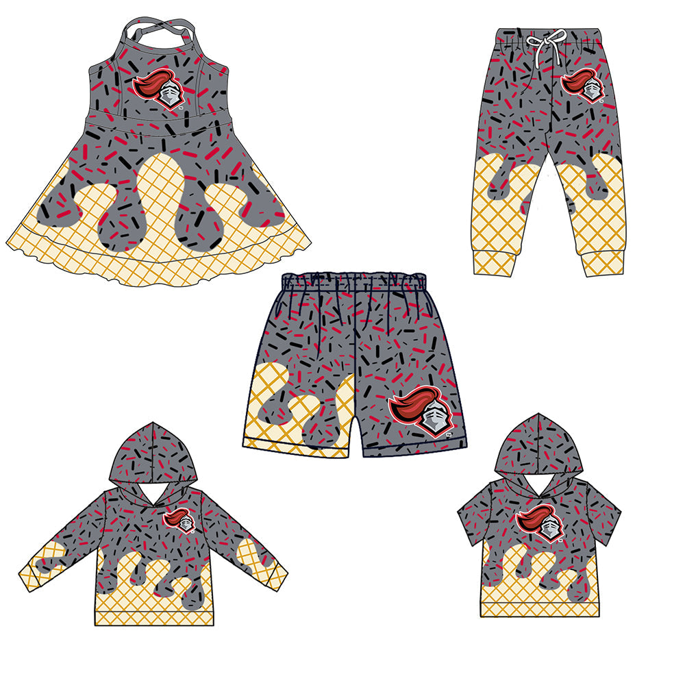 ( Moq 5 each style ) Baby Boy Girl Team Sibling Grey Dress Shirt Shorts Pants 6.2