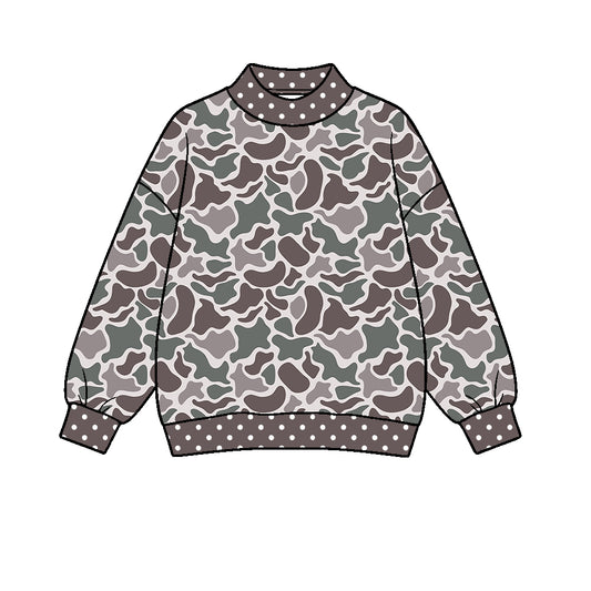 ( Moq 5 ) Baby Kids Toddler Long Sleeves Camo Print Shirt Tops Clothes