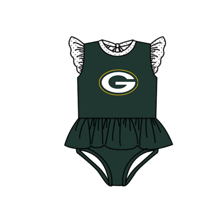 ( Moq 5 Each Style ) Baby Boys Girls Kids Team Sibling Green Jumpsuits Sets Swimsuits Clothes
