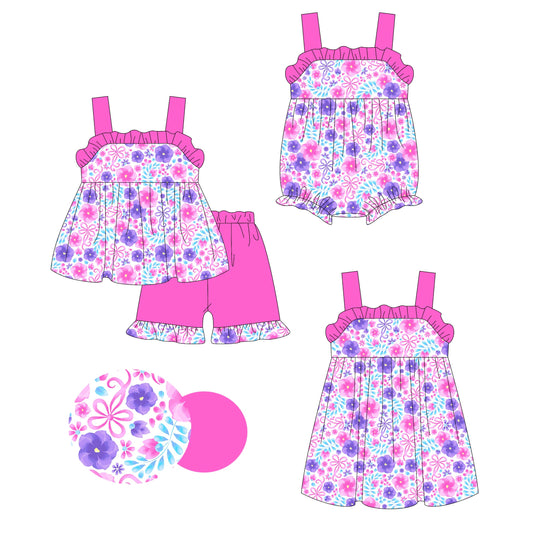 Baby Girl Sleeveless Flower Sibling Romper Dress Set ( Moq 5 Each Style ) 3.5