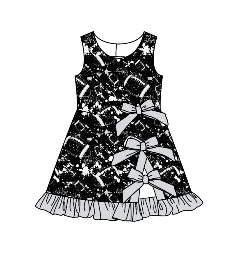 ( Moq 5 Each Style ) Baby Boys Girls Toddler Football Sibling Shorts Romper Dresses Set Black Clothing