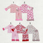 Girls Kids Fur Long Sleeves Buttons Shirt Pants Sibling Sister Pajamas Clothes Set RTS
