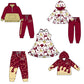 ( Moq 5 each style ) Baby Boy Girl Team Sibling Shirt Bows Cheer Dress Set 8.16