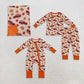 Sibling Baby Boys Boys Kids Long Sleeves Pumpkins Trucks Romper Sets Pajamas Blankets Thanksgiving Clothes RTS