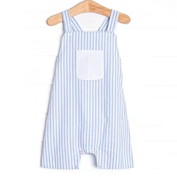 Moq 3 Pre-order SR1362 Baby Boy Blue Stripes One Piece Romper