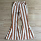 P0010 Adult Women Western Striped Denim Jeans Bell Pants