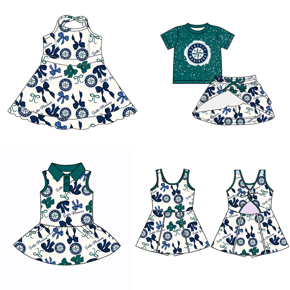 ( Moq 5 each style ) Baby Girl Team Bows Sibling Dress Set 5.19