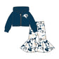 ( Moq 5 each style ) Baby Boy Girl  Team Cheer Sibling Shirt Eagles Bows Jumpsuit Dress Set 7.31