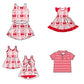 ( Moq 5 each style ) Baby Boy Girl Toddler C Team Bows Sibling Shirt Dress Set 6.20