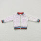 BT0294 Baby Girl Long Sleeves Zipper Pink Sequins Jacket