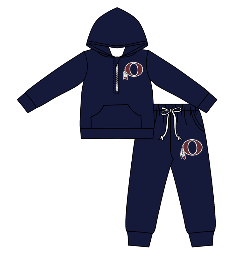 ( MOQ 5 ) Custom Design Baby Kids Toddler Long Sleeves Hoodie Tops Pants Sets