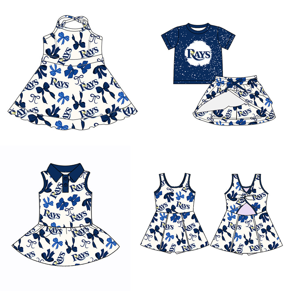 ( Moq 5 each style ) Baby Girl Team Bows Sibling Dress Set 5.22