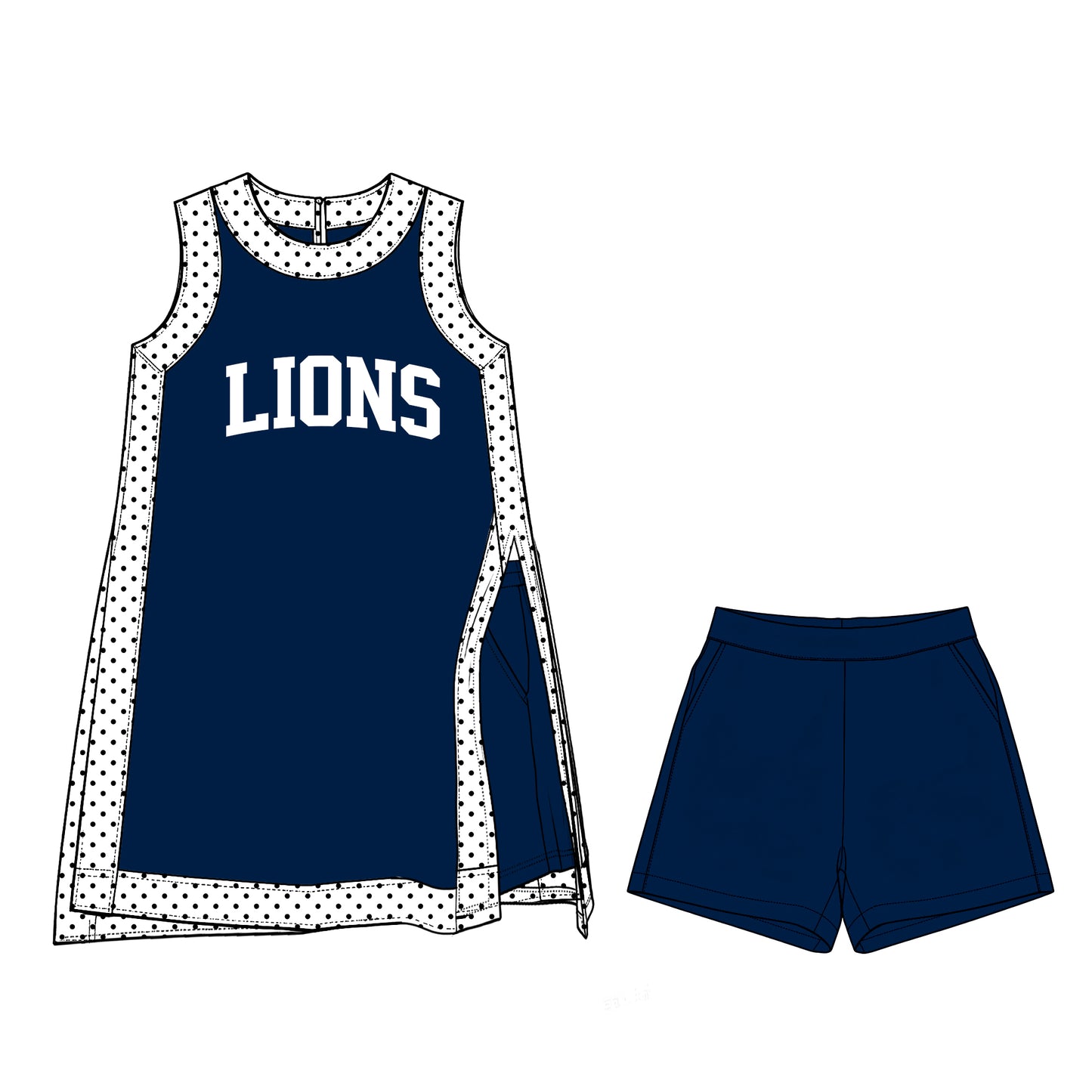 ( Moq 5 ) Baby Girls Kids Sleeveless Team Tops Shorts Team Set Clothes