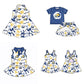 ( Moq 5 each style ) Baby Girl Team Bear Bows Sibling Dress Set 5.24