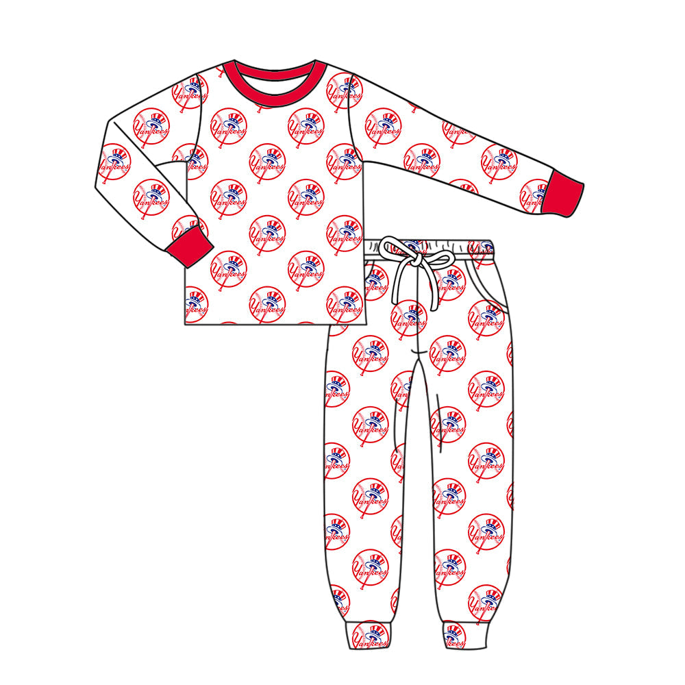 ( Moq 5 each style ) Baby Boy Girl Team Sibling Long Sleeves Red Set 8.8