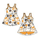 ( Moq 5 Each Style ) Baby Girls Toddler Dogs Bows Sibling Team Shorts Dresses Set Clothes