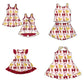 ( Moq 5 each style ) Baby Girl Toddler SC Team Bows Sibling Dress Set 6.25