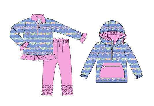 ( Moq 5 Each Style ) Baby Girl Toddler Bows Sibling Shirt Set