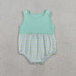 Baby Boys Infant Sleeveless Stripes Green Bubble Romper RTS