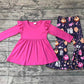 Baby Girl Wine Tunic Tops Halloween Ghost Bats Pants Set