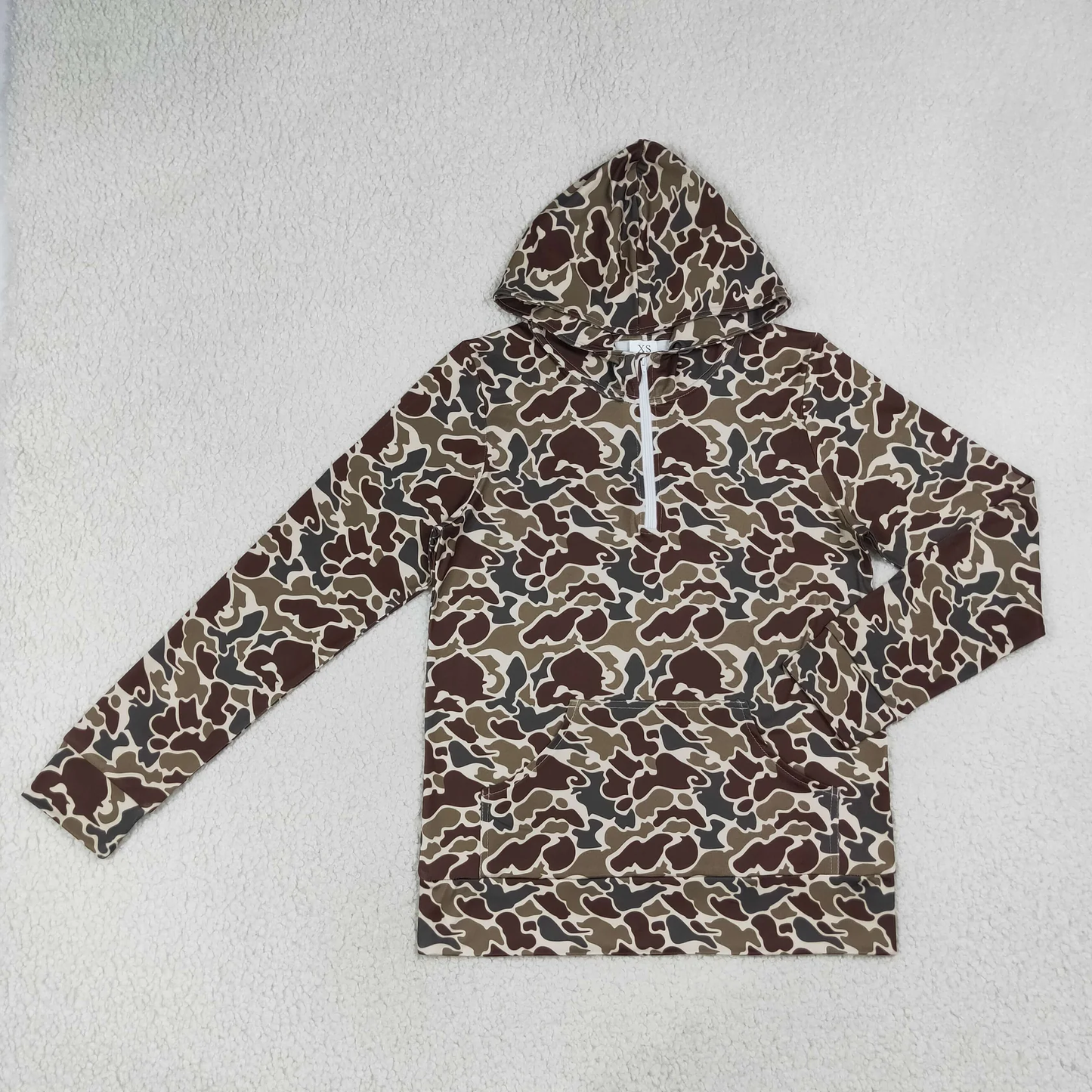 Adult Women Long Sleeves Hoodie Zipper Camo Pullover Shirt Woman Clothes RTS