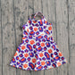 Baby Girls Kids Straps Purple Orange Leopard Team Yoga Active Shorts Knee Length Dress RTS