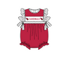 ( Moq 5 ) Baby Girls Kids Red Short Sleeves Team Bubble Summer Romper