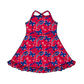 ( Moq 5 each style ) Baby Girl Team Sibling Red Blue Bows Dress Set 5.28