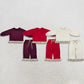 Sibling Baby Girls Kids Long Sleeves Shirts Pockets Pants Sets Sweatsuit‌ Cotton Clothes RTS