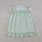 Baby Girls Kids Sleeveless Cross Bows Easter Green Knee Length Dress RTS