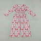 Baby Girls Kids Long Sleeves Bows Hearts Valentine's Day Jumpsuit RTS