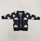 Baby Girl Fall Black Ghost Long Sleeves Sweater Coat