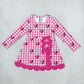 Baby Girls Kids Hearts Plaid Bows Valentine Scallop Dress Yoga Active Clothes RTS
